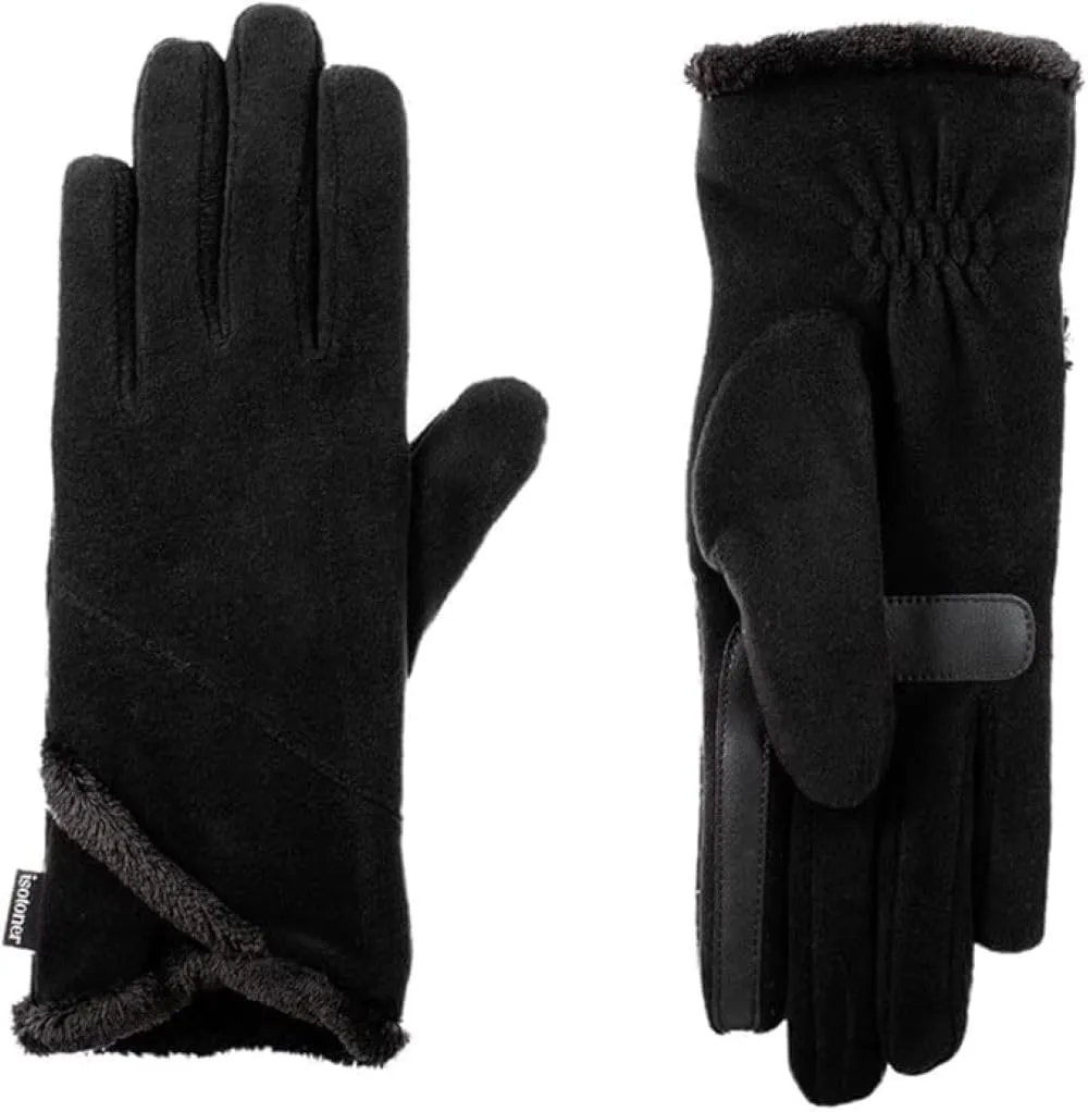 isotoner Womens Stretch Fleece Glove - Microluxe One Size