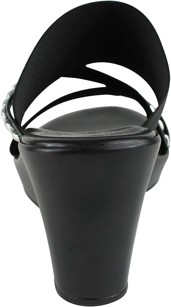 ITALIAN Shoemakers Pert Women's Wedge Open Toe Strap Sandal for Women