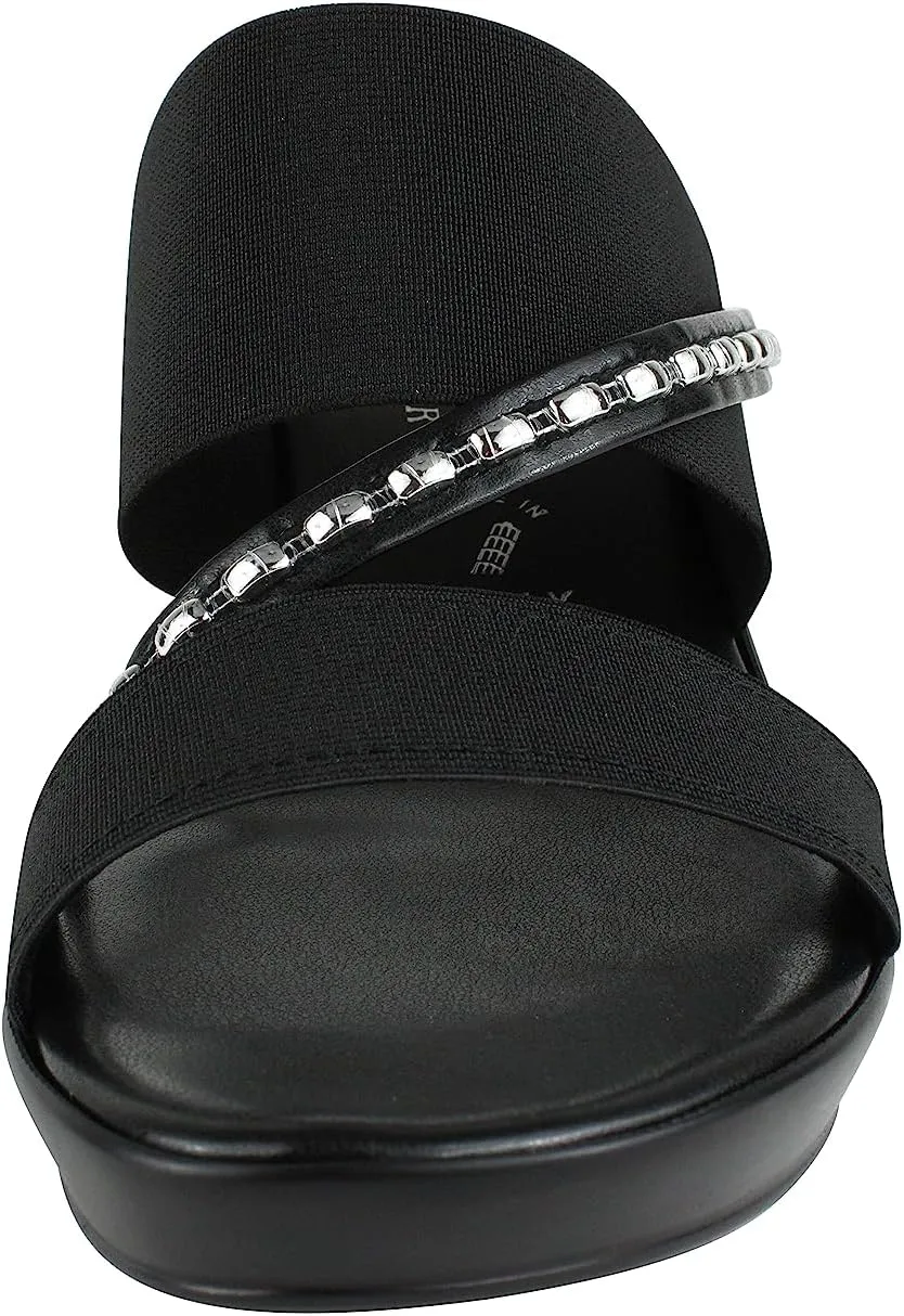 ITALIAN Shoemakers Pert Women's Wedge Open Toe Strap Sandal for Women