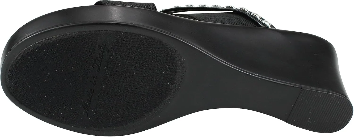 ITALIAN Shoemakers Pert Women's Wedge Open Toe Strap Sandal for Women