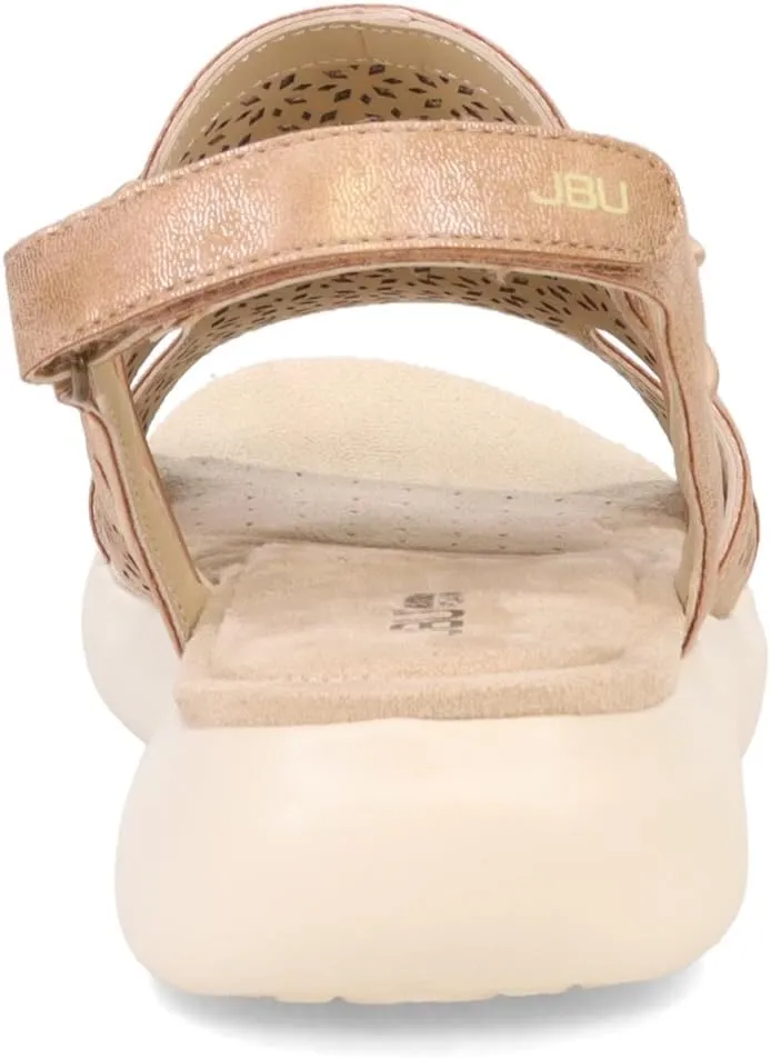 JBU Francis Women's Comfort Casual Adjustable Ankle Strap Open Toe Fashion Sandal