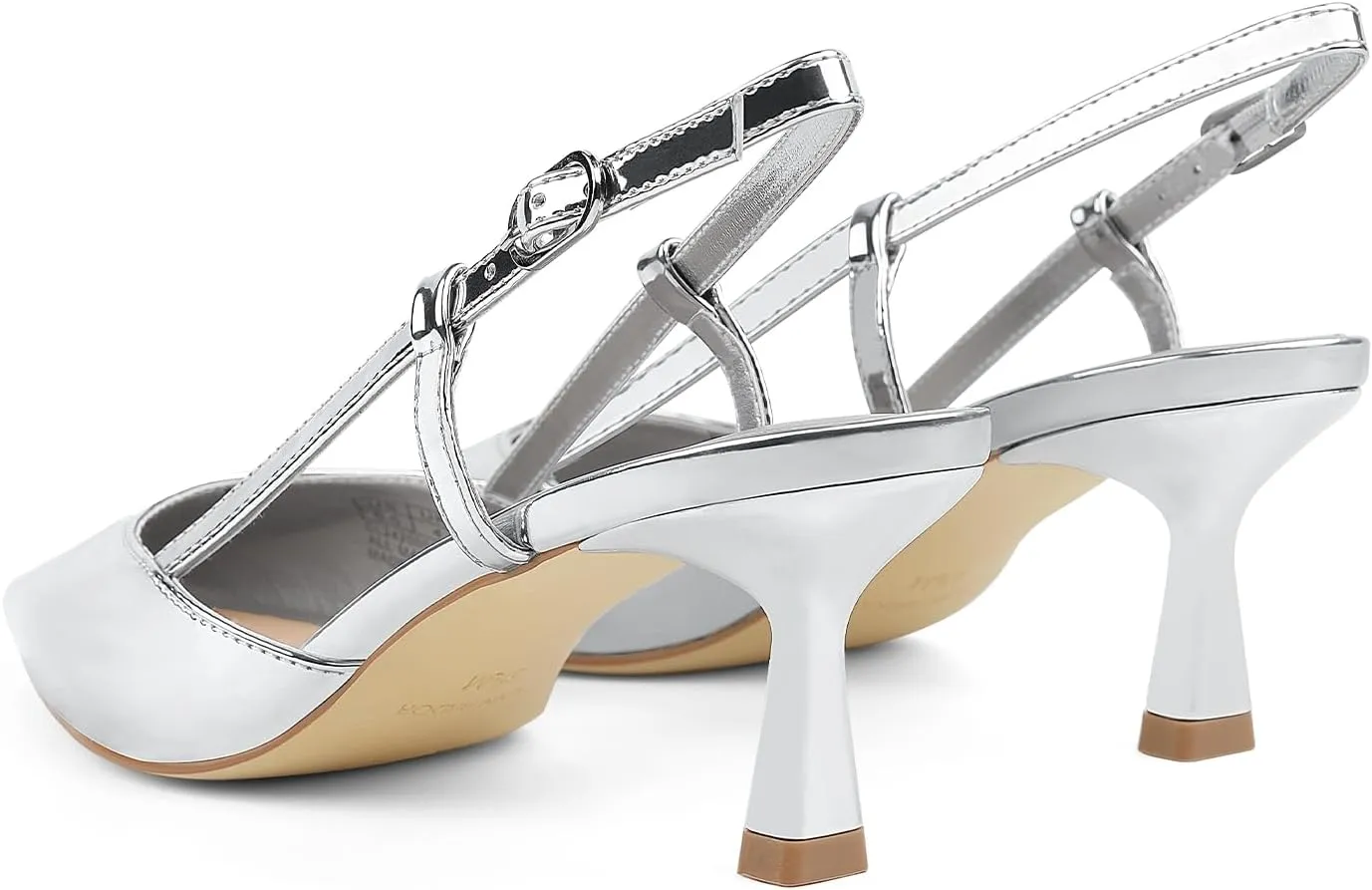 JENN ARDOR Women's Slingback Kitten Heel Closed Pointed Toe Dress Pumps Shoes for Women Comfortable Low Heeled Sandals Wedding Party Pumps