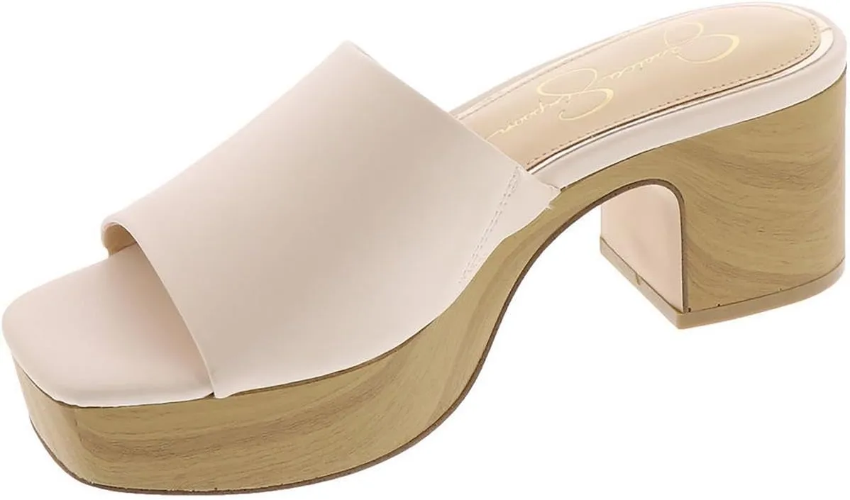 Jessica Simpson Womens Kalyani Slip On Open Toe Heels