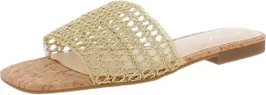 Jessica Simpson Womens Rilane Man Made Slip-On Flat Sandals
