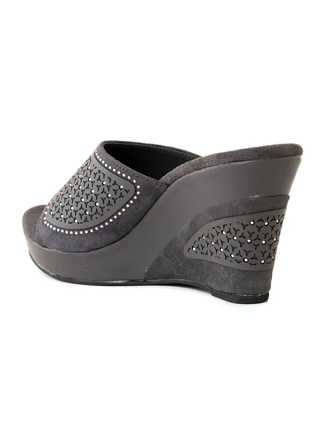 Khadim Cleo High Heel Wedge Mule Slip On Sandal for Women