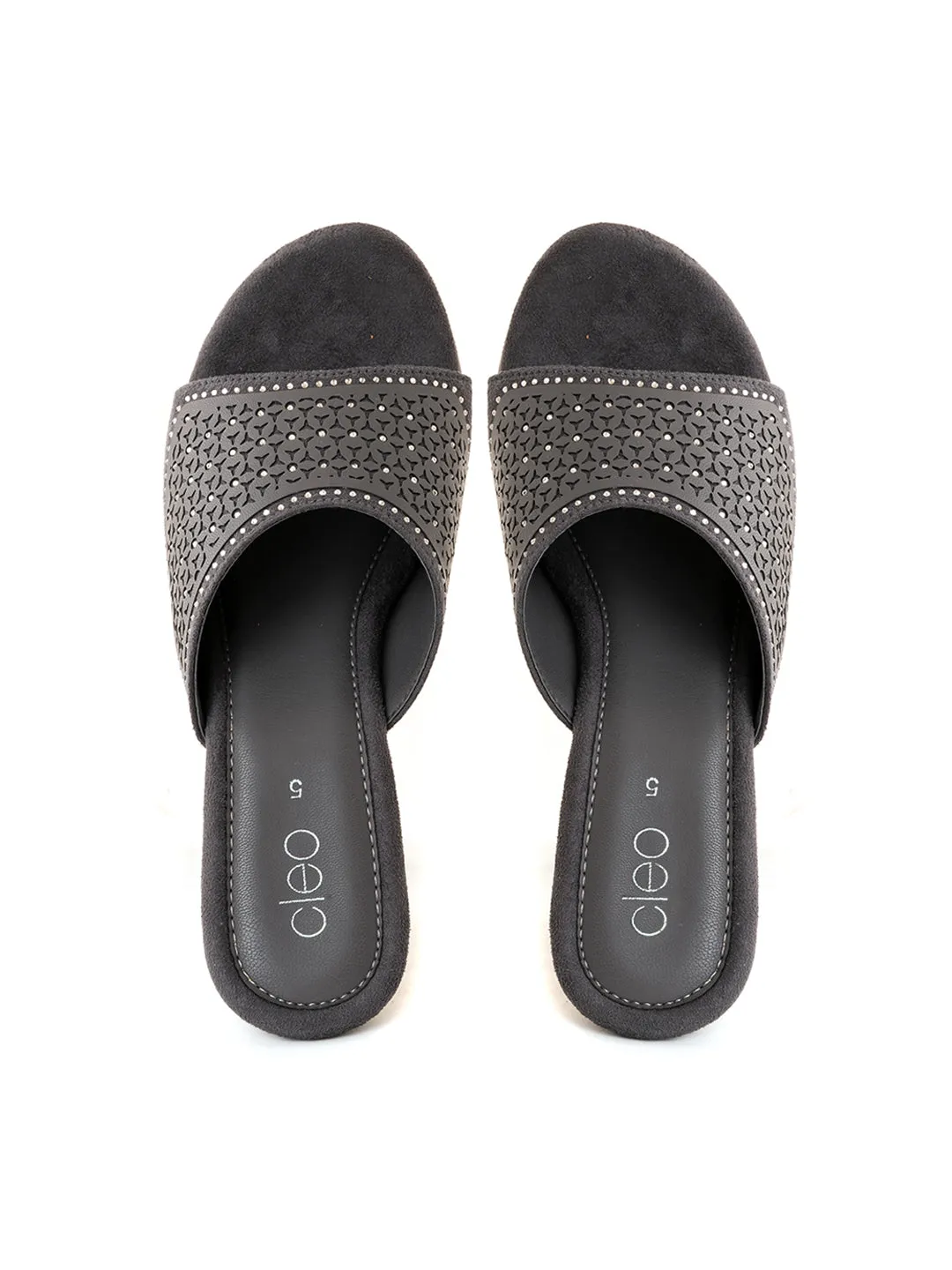 Khadim Cleo High Heel Wedge Mule Slip On Sandal for Women