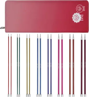 KnitPro Zing Deluxe Single Pointed Needle Set 16" (40cm) | 8 US Size (1.5 to 10)