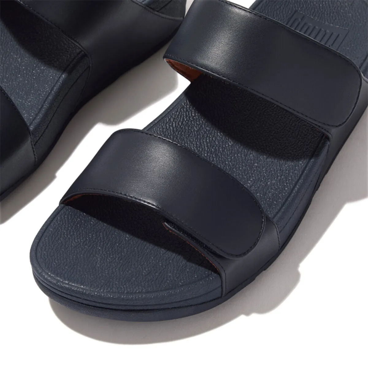 LULU Adjustable Leather Slides