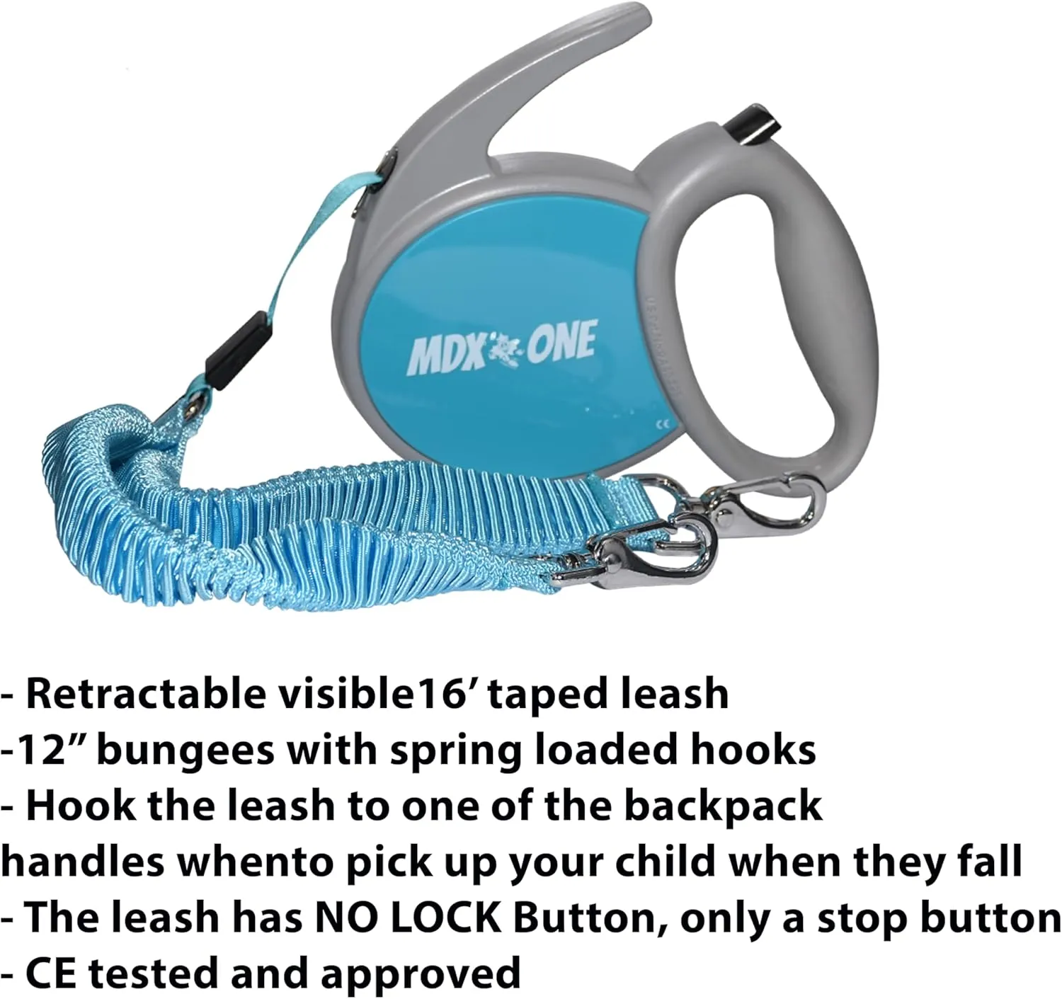 MDXONE Kids Snowboard Ski harness Trainer with retractable leash and Absorb bungees and removable seat harness