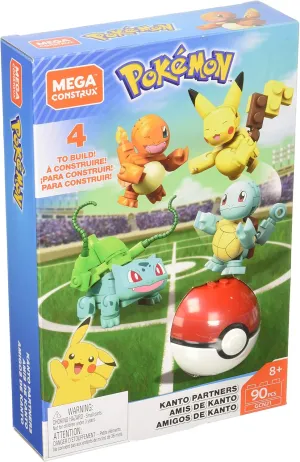 Mega Construx Pokemon Poké Ball and Figures Kanto Friends Building Brick Set 90 Pieces for Children 6 Years Old GCN21 [Amazon Exclusive]