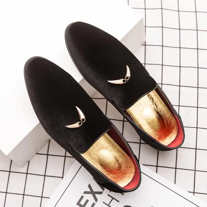Men's Luxury Penny Loafer Slip-On Velvet Shoes Party Dancing Shoes Suede Wedding Shoes Smoking Slipper Plus Size 38-46