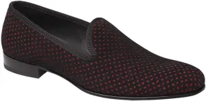 Mezlan Cibeles Men's Black/Red Suede Slip On Loafer Shoes 8277 (7)