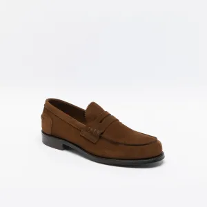 Mocassino penny Cheaney Joseph & Sons Dover EF in camoscio marrone (Alt rustique suede)