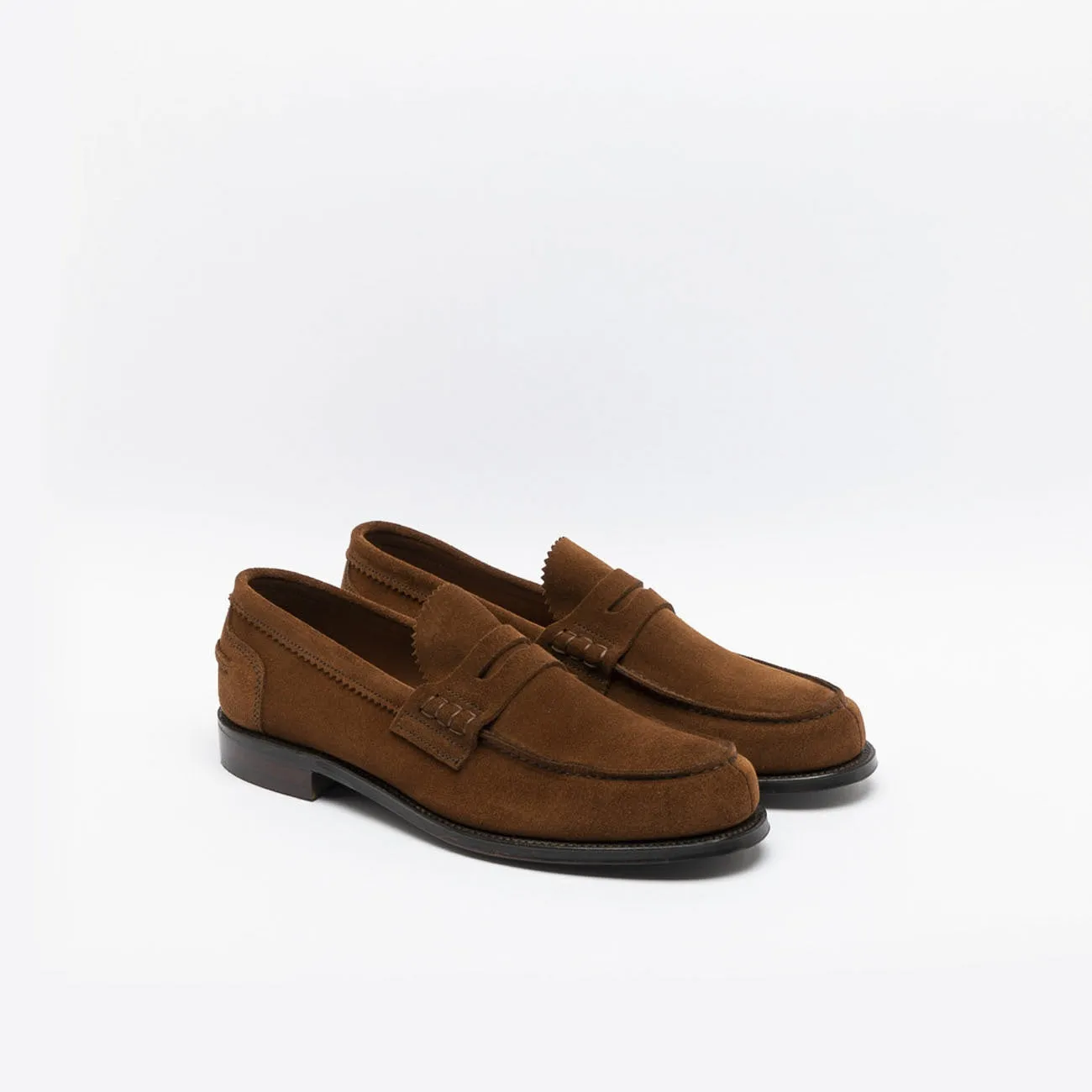 Mocassino penny Cheaney Joseph & Sons Dover EF in camoscio marrone (Alt rustique suede)
