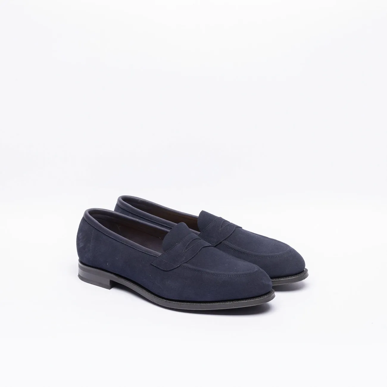 Mocassino penny Edward Green Ventnor in camoscio blu