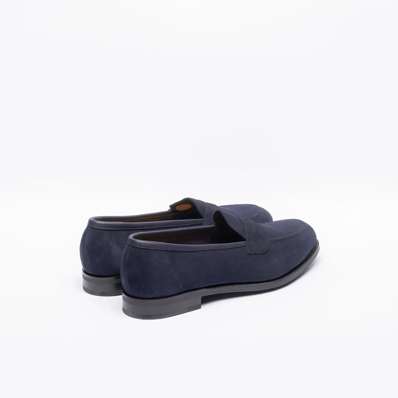 Mocassino penny Edward Green Ventnor in camoscio blu