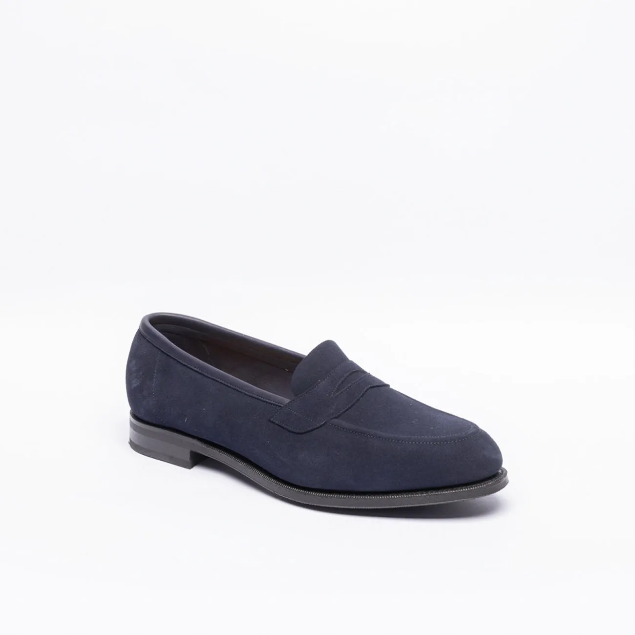 Mocassino penny Edward Green Ventnor in camoscio blu