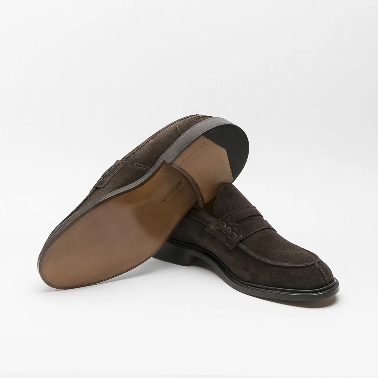 Mocassino penny Tricker's James in camoscio marrone (Coffee Castorino)