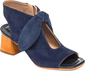 MOOMMO Women Heeled Sandals with Bow Open Toe Low Chunky Block Heel Sandal Booties Cutout 2" Heels Backless Slingback Dress Shoes Peep Toe Back Zipper Suede Sandal Dressy Casual Summer Beach 4-13 M US