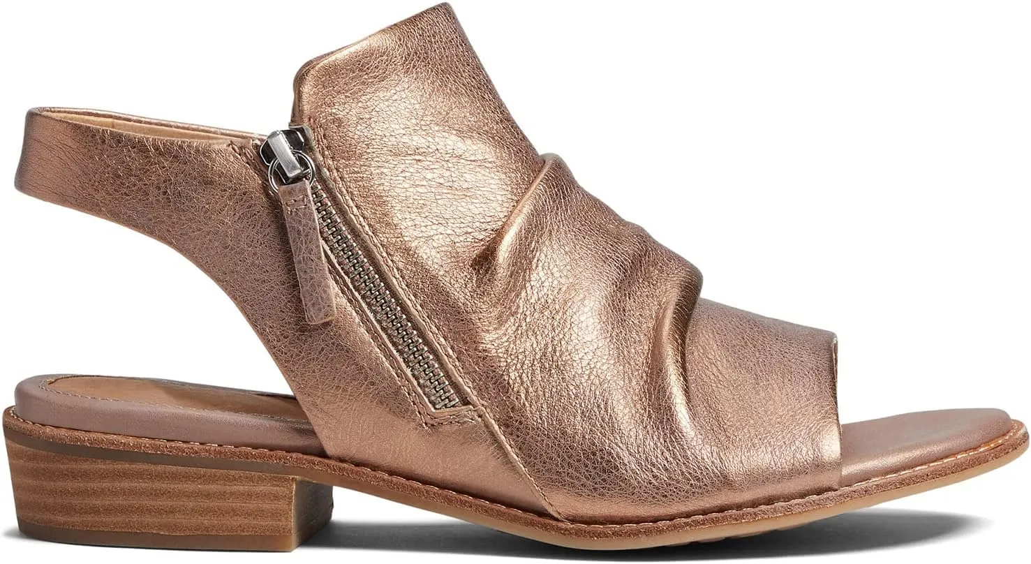MOOMMO Women Low Block Heel Sandal Booties Peep Toe Side Zipper Sandals Cut Out Backless Chunky Stacked Heel Slingback Ankle Boots Open Toe Pleated Retro Casual Heeled Sandals Dress Party 4-11 M US
