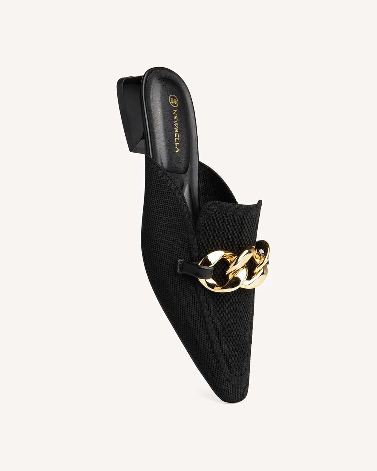 Mousse Fit Women Flat Mules Commute Pointed Toe Mules Flats Slip On Slides Walking Shoes