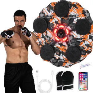 Music Boxing Machine with Bluetooth & Boxing Gloves - Smart Interactive Punching Trainer for Adults Kids, Wall-Mounted Reflex Target with 9 Speeds, Perfect for Home, Gym, Office Fun Workouts
