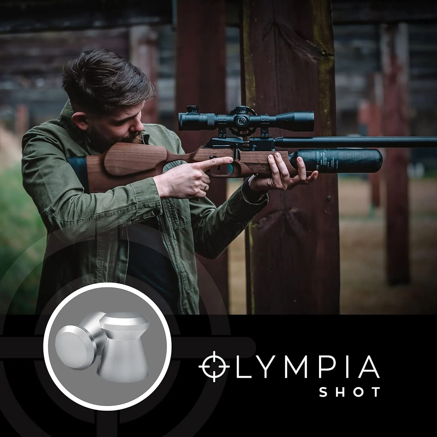 Olympia Shot Air Gun Pellets | .177 Caliber, .22 Caliber, .25 Caliber | Domed, Pointed, Flat Wadcutter Heads | Various Weights for Target Shooting, Hunting, Competition, and Training | 150-500 Count