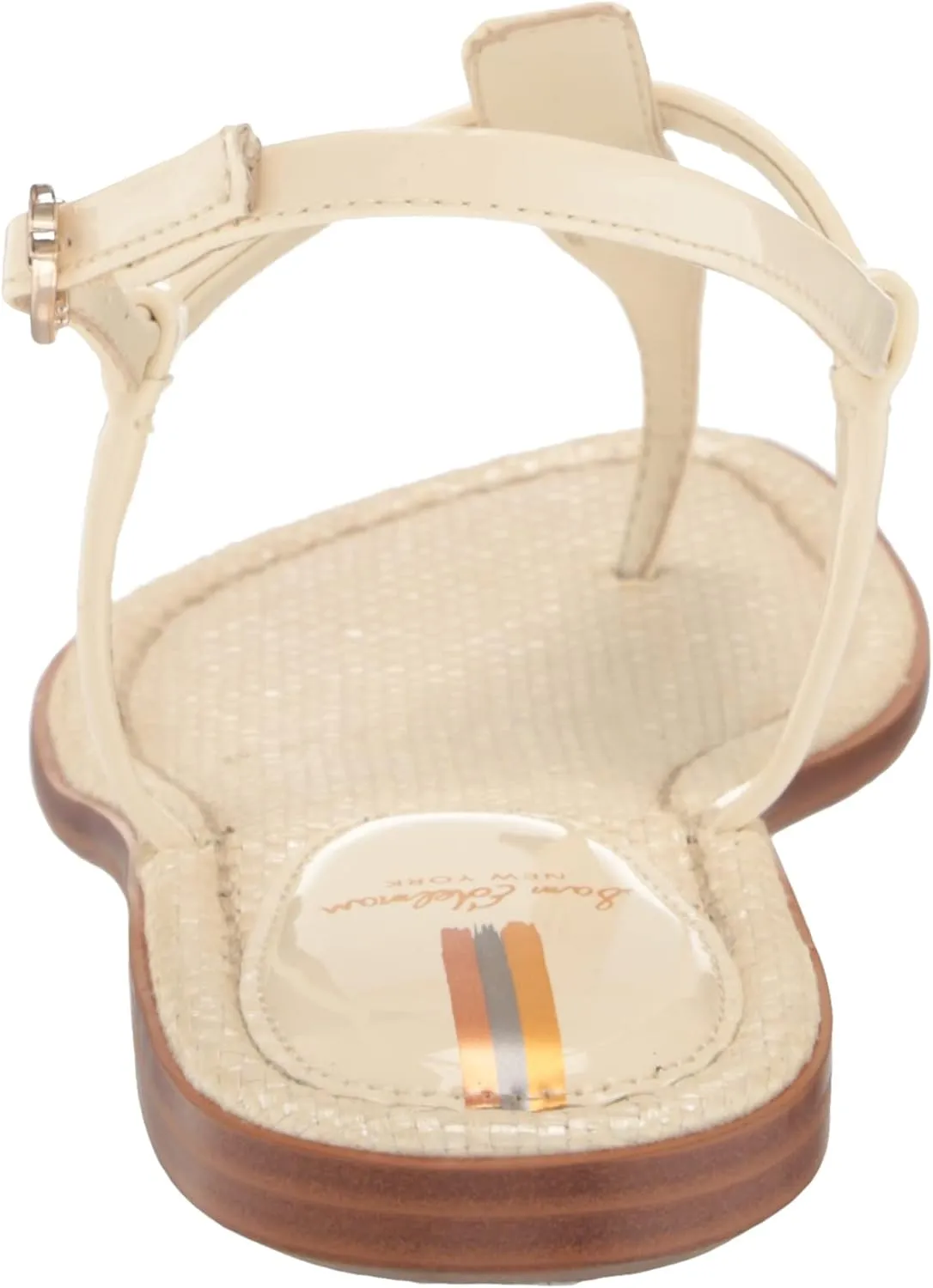 Open Holiday savings Flats Strap Gigi Sam Edelman Sandals Porcelain Ankle Embossed All-in-one collection Toe Thong