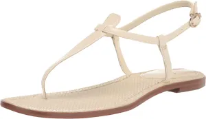 Open Holiday savings Flats Strap Gigi Sam Edelman Sandals Porcelain Ankle Embossed All-in-one collection Toe Thong