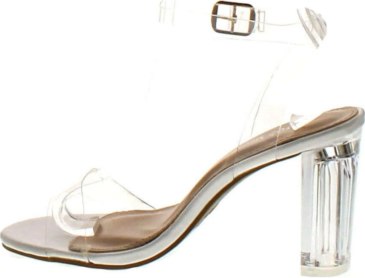 Over The Toe Cross Strap Block Heel Open Toe Dress Sandal