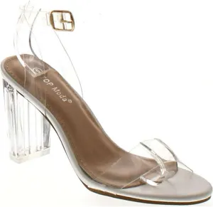 Over The Toe Cross Strap Block Heel Open Toe Dress Sandal