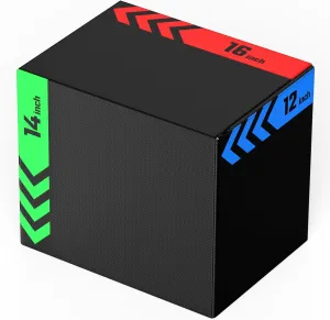 papababe 3-in-1 Plyometric Box Multi-use Jumping Exercise Equipment Trainer with Anti Slip Surface and High Density Foam for Workout Training
