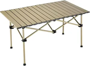 Portable Folding Camping Table – Ultra-Lightweight Outdoor Picnic Table, Heavy-Duty Roll-Up Desk for BBQ, Hiking, Tailgating & Market Stalls – Compact Carry,120cm