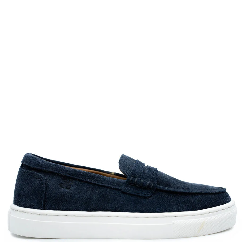 Porte Navy Suede Penny Dress Sneaker