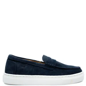Porte Navy Suede Penny Dress Sneaker