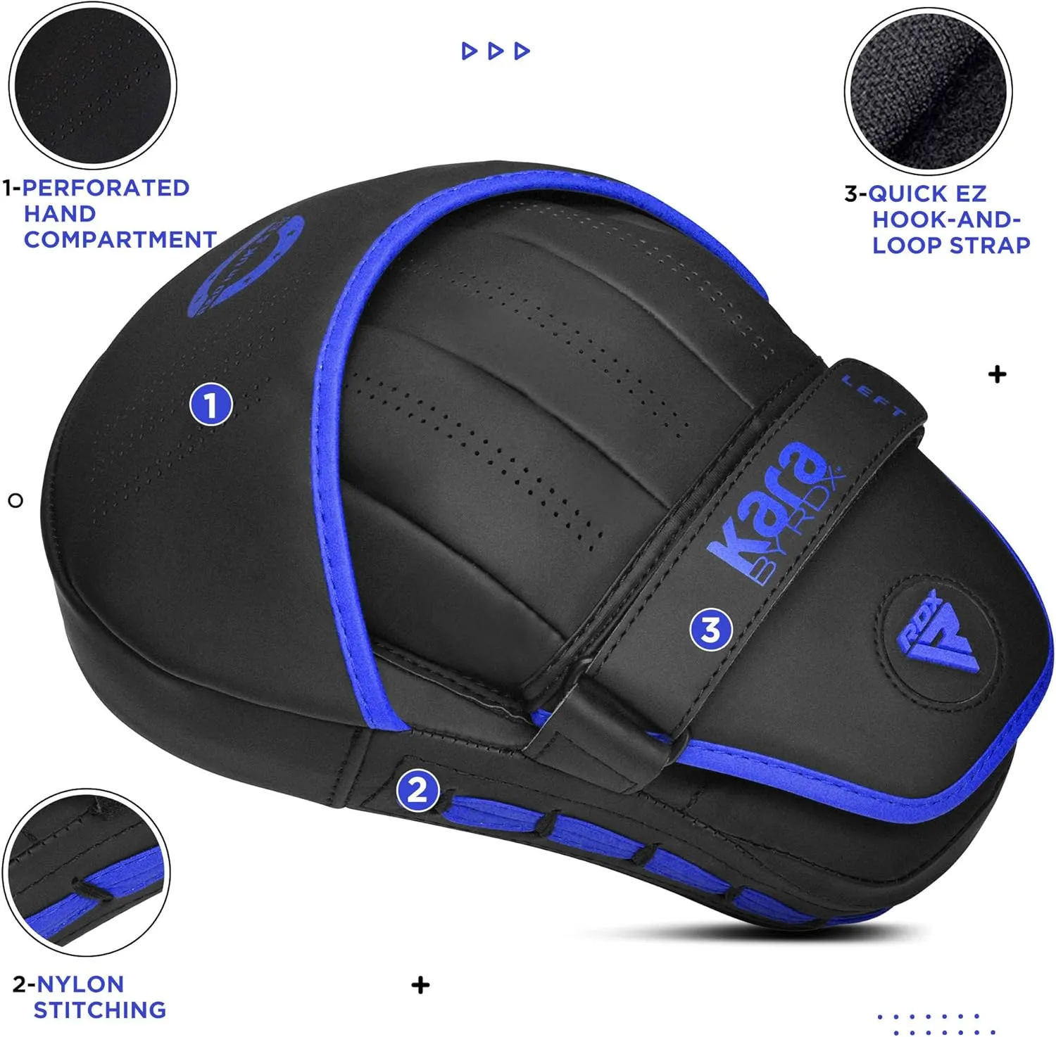 RDX Boxing Pads and Bag Gloves Set, Maya Hide Leather Kara Hook and Jab Training Pads, Curved Focus Mitts for MMA, Muay Thai, Kickboxing Coaching, Martial Arts, Punching Hand Target Strike Shield