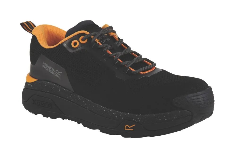 Regatta Crossfort S1 Safety Trainer Metal Free   Safety Boots Black/Gun Metal Size 8