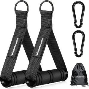 RENRANRING Gym Exercise Handles, Replacement Handle Attachments for Cable Machine Pulleys, Resistance Band and Strength Trainer, Pull Down Workout Accessories, Home Gym Add On Equipment