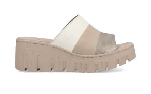 Rieker Ladies Wedge Slip On Mule Sandal 68092-62