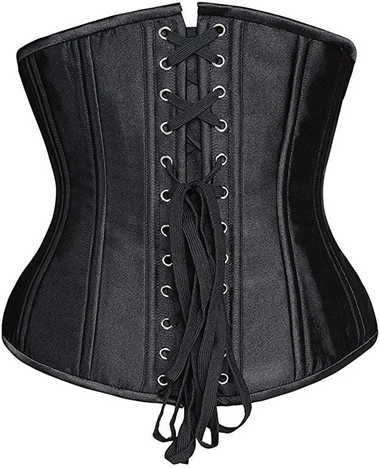 SHAPERX Women 24 Double Steel-Boned Longline Heavy Duty Waist Training Corsets Shaper