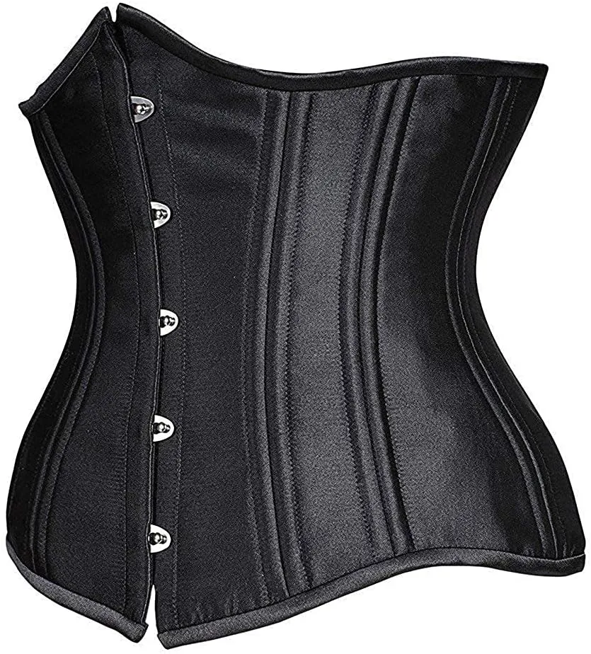 SHAPERX Women 24 Double Steel-Boned Longline Heavy Duty Waist Training Corsets Shaper
