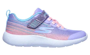 Skechers Dyna Lite Shimmer Streaks Girls Velcro Trainer 302456N