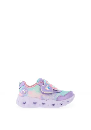 Skechers Toddler Girl Heart Lights Loving Reflection Trainer, Lavender