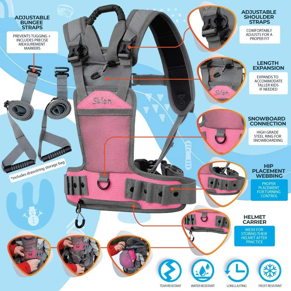 Sklon Ski and Snowboard Harness Trainer for Kids - Training Leash Teach Your Child the Fundamentals of Skiing | Snowboarding