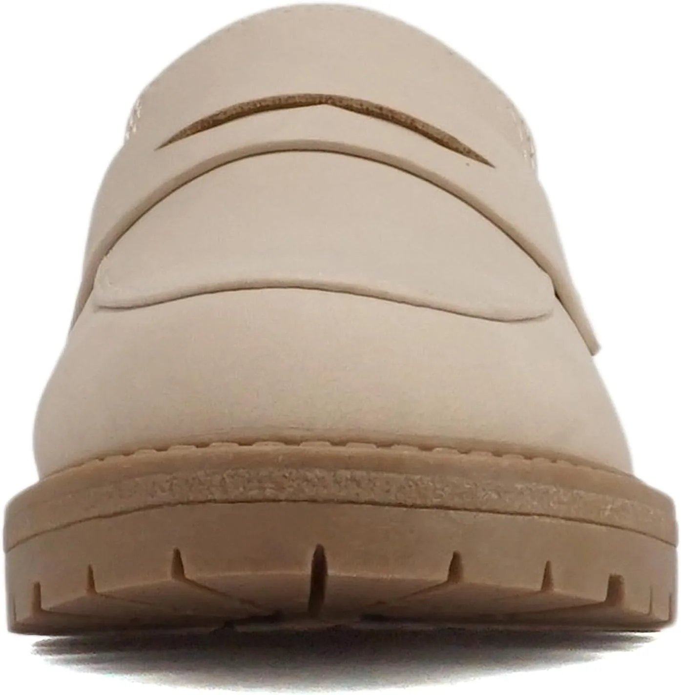 Soda “Raya-2” ~ Little Kids/Children/Girls Round Toe Stitch Detail Lug Sole Low Heel Penny Loafer Shoe