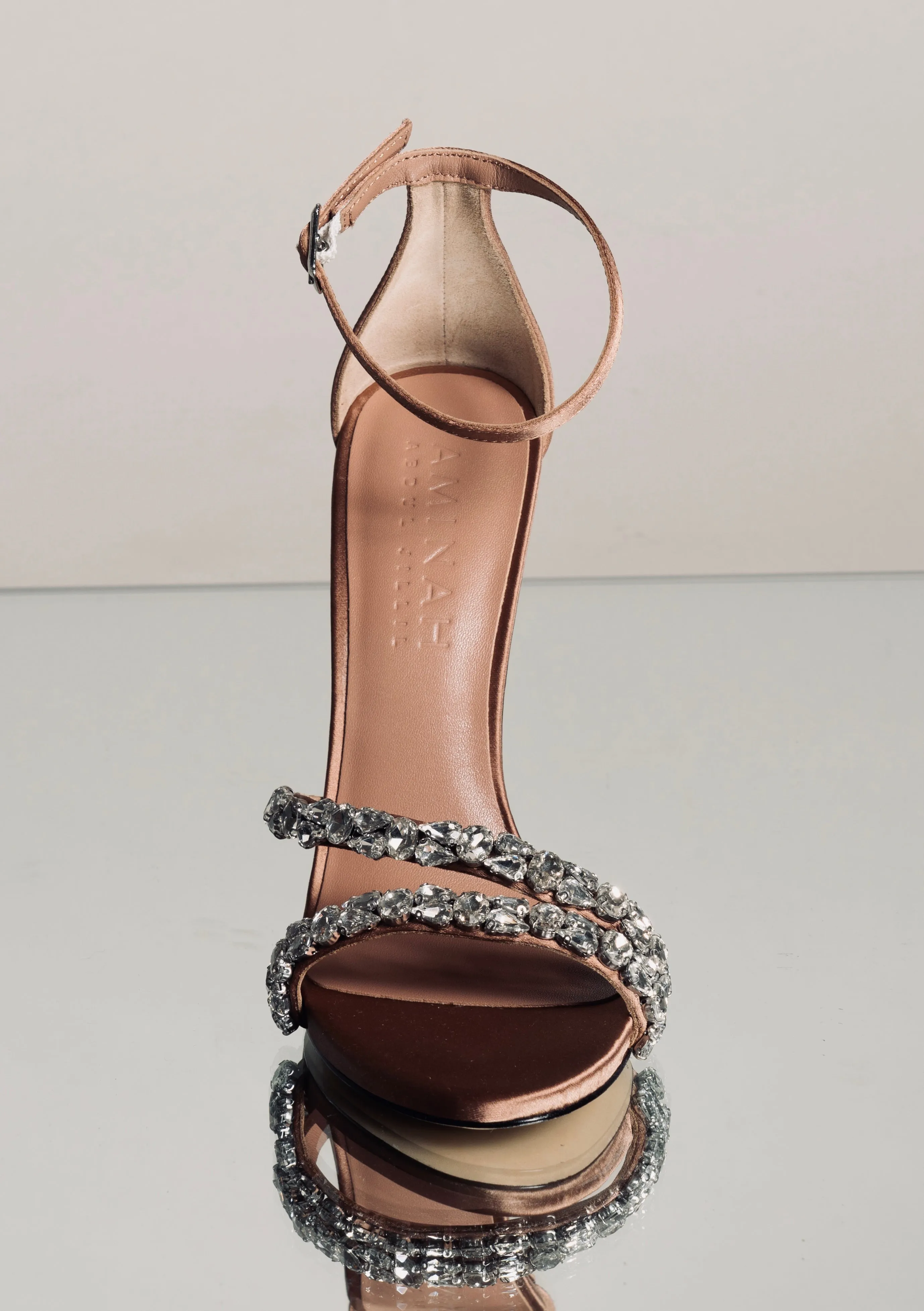SOLEIL OPEN TOE BROWN