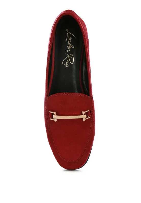 Solid Faux Suede Loafers