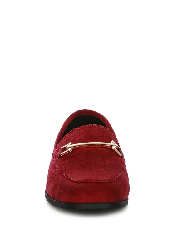 Solid Faux Suede Loafers