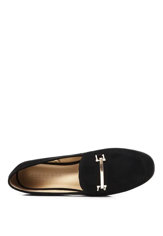 Solid Faux Suede Loafers