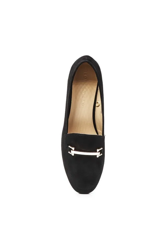 Solid Faux Suede Loafers